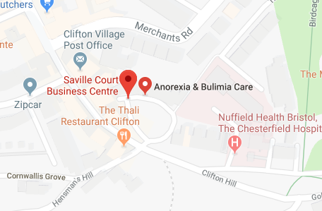 Map showing location of psychotherapist in Bristol